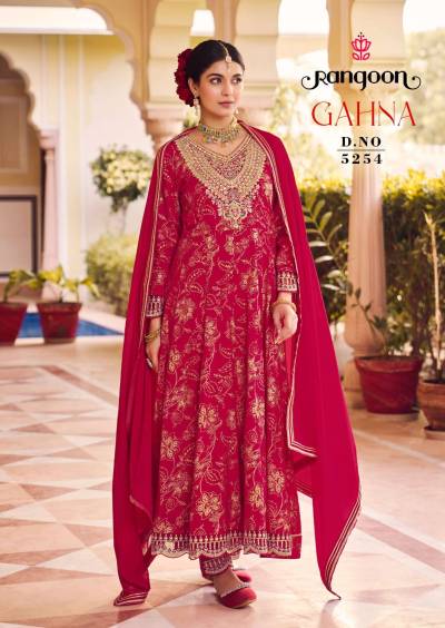 GHANA BY RANGOON REYON PRINTED WITH EMBROIDERY SALWAR KAMEEZ WHOLESALER IN INDIA